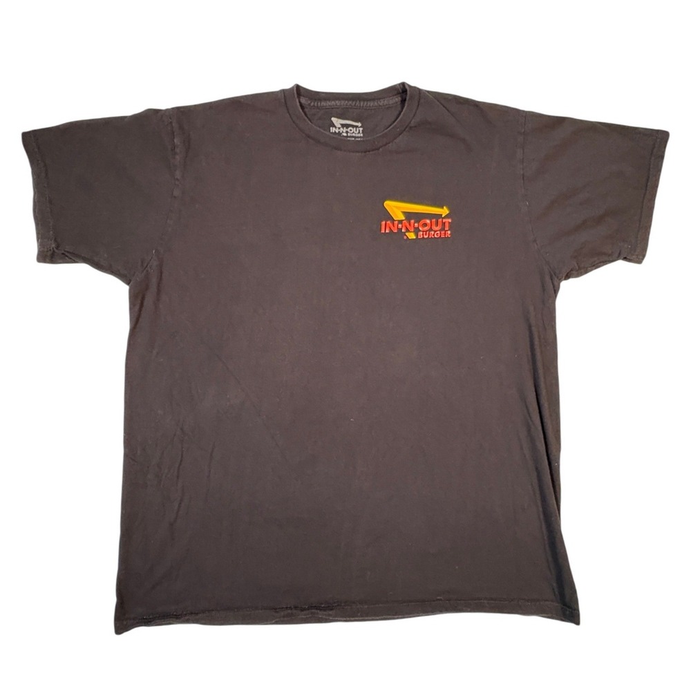 In-N-Out Burger Shirt Mens XL Black Graphic Tee Sunset Classic Cars USA Made